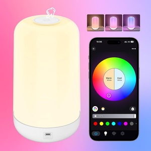 Hot Selling Smart <b>LED</b> RGB Night Light <b>Table</b> Lamp Dimmable Rechargeable Atmosphere Light for Bedroom & Living Room <b>Bedside</b> Use - Product Image 6