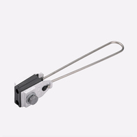 Collier de serrage double conducteur pour fibre optique, collier de serrage de tension en aluminium pour câble, collier d'ancrage de terminaison