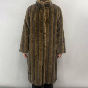 <span class=keywords><strong>Cappotto</strong></span> <span class=keywords><strong>Lungo</strong></span> <span class=keywords><strong>in</strong></span> Finta <span class=keywords><strong>Pelliccia</strong></span> di Visone Ecologica con Collo Alto, Morbido e Caldo, Lussuoso per Donna - Product Image 1