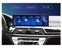 Pantalla Multimedia de 14.9 Pulgadas para bmw Serie 7 G11 G12 EVO 17-18, Reproductor de Radio para Auto con CarPlay Inalámbrico y Android Auto