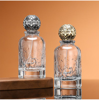 Flacon pulvérisateur de parfum en verre rectangulaire transparent de 100 ml avec 15 capuchons à clipser, marque Jiugao, vente en gros, OEM/ODM disponible, emballage personnalisé