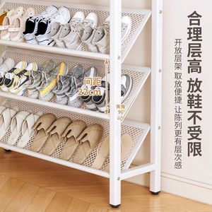 Étagère à chaussures multi-niveaux simple avec porte-manteau, meuble de rangement sur pied pour l'organisation des chaussures et des accessoires derrière la porte ou dans l'entrée - Product Image 4