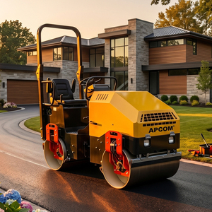 Compacteur routier à tambour unique, à commande hydraulique, 1, 3, 5 tonnes, 5,5 CV, 6 CV, 7 CV, 9 CV, essence ou diesel, pour la construction et le compactage des routes - Product Image 1