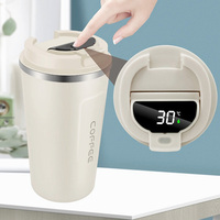 Thermos en acier inoxydable au design moderne, nouvelle fonction, mug intelligent numérique à LED, affichage de la température du café, mug en métal portable