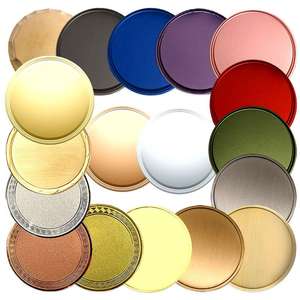 Vente en gros d'embases de pièces vierges gravables au laser et en émail personnalisées médaille souvenir de finition de placage <span class=keywords><strong>difficile</strong></span> colorée mate vintage brillante - Product Image 1