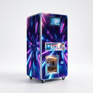 Máquina expendedora de hielo totalmente automática YISO, éxito de ventas en verano, admite múltiples métodos de pago, con depósito de hielo de 100 kg para exteriores. - Product Image 1