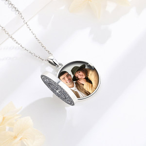 Merryshine 925 sterling silver segui i tuoi sogni bussola collana personalizzata con ciondolo immagine fai da te - Product Image 6