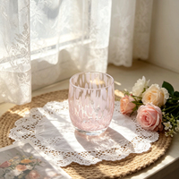 Vente en gros usine – Nouveaux bougeoirs ronds en verre transparent gaufré de petite taille pour mariages, décoration intérieure et projets DIY
