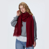 Écharpe-châle pour femme, couleur unie, moelleuse, épaisse, douce et chaude, surdimensionnée, avec franges droites longues, confortable