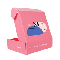 Boîte cadeau pliable en carton ondulé rigide noir imprimé sur mesure pour vêtements, cosmétiques et chaussures