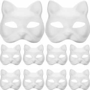 Máscaras de Papel DIY para Halloween, Estilos de Gato, Zorro y Ópera de Pekín, Reutilizables, Modernas, para Baile de Máscaras, Manualidades, para Hombres y Mujeres - Product Image 6