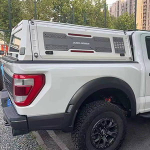 غطاء صندوق الشاحنة متوفر للشحن السريع، غطاء ألومنيوم مزدوج للكابينة لسيارات فورد F150 وجي إم سي سييرا 1500 وتويوتا تندرا - Product Image 1