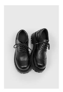 Chaussures en cuir véritable pour hommes, style britannique, tendance, formelles, à lacets, bout pointu, Derby, mariage, automne, motif uni, confort - Product Image 2