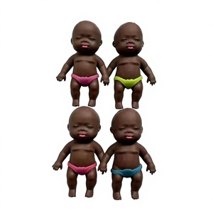 Muñeco Blandito Antiestrés para Bebés, Venta al por Mayor, Muñeco Fidget de Goma Negra para Adultos, de Tamaño Pequeño, Aprietable, de Rebote Lento, para Aliviar el Estrés - Product Image 1