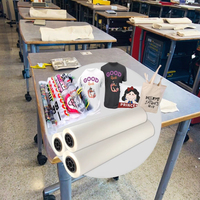 Film DTF à prix compétitif, 60 cm de large, double face, PET, décollement à chaud, couleurs vives, A3/A4, pour impression textile et transfert thermique par sublimation