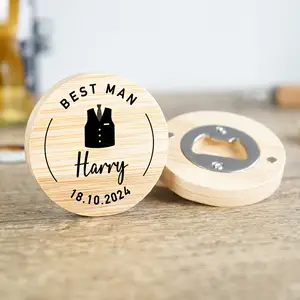 Personalised Groomsman Bottle Opener Best Man Beer Gifts for Wedding Usher & Travel Agency Best Man Gifts