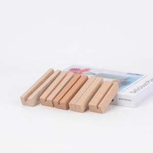 Base de Madera Personalizada para Tarjetas de Visita, Artesanía en Madera de Haya, Base Creativa de Madera - Product Image 2