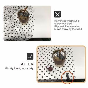 Prodigy solide en acier inoxydable coupe-vent dîner Table couverture pinces Durable <span class=keywords><strong>nappe</strong></span> couverture pinces Table tissu Clips - Product Image 5