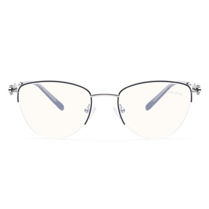 Gafas de lectura con filtro de luz azul para mujer Golf Smith, montura semimetálica, color plateado, 5126 - Product Image 5