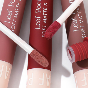 ลิปกลอสเนื้อแมทท์ 6 สี รุ่น Leaf Poem ติดทนนาน กันน้ำ กันเหงื่อ สีสวยเป็นธรรมชาติ ลิปสติกเนื้อลิควิดแบบแมทท์ - Product Image 6