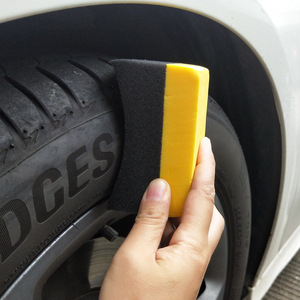 Wax Applicator Kit 3 Piece Set For Car Detailing Cleaning Tools <b>Yellow</b> Green <b>Sponge</b> Set - Product Image 4