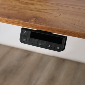 Marco de escritorio de pie eléctrico ajustable Diseño moderno Escritorio de madera Oficina en casa Sit-Stand Mesa de computadora - Product Image 2