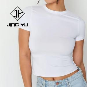 Custom Manufacturer <b>White</b> Luxury Tshirts Cotton T-Shirt T Shirt <b>Baby</b> <b>Tees</b> Crop Tops for Women - Product Image 3