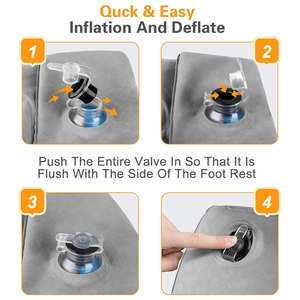 Oreiller de jambe <span class=keywords><strong>gonflable</strong></span> réglable pour pieds, 1 pièce, à gonfler rapide, lit d'<span class=keywords><strong>avion</strong></span>, pour les tout-petits - Product Image 3
