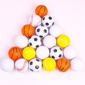 Jouet anti-stress - Ballons anti-stress en mousse PU miniatures les plus vendus - Ballons de <span class=keywords><strong>football</strong></span>, de basketball et de rugby peints de 4 cm - Product Image 4