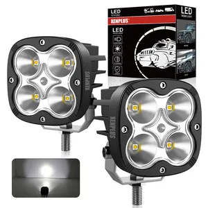 Xenplus luz de led para caminhão, luz de led para caminhão, motocicleta, barco, suv, atv e rv, lw7 4x4 40w 4000lm ip68