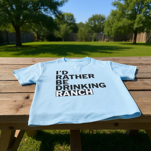 T-shirt humoristique « I'd Rather Be Drinking Ranch », chemise à motif de meme, tee-shirt ironique, vêtements décalqués - Product Image 1