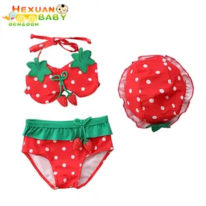 Anak-anak Lucu Gadis 3 Buah Korea Baju Renang Split Bikini Bayi Anak Berenang Jas Bikini