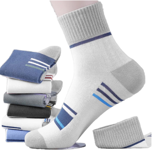 Vente en gros de chaussettes <span class=keywords><strong>100</strong></span>% <span class=keywords><strong>coton</strong></span> <span class=keywords><strong>pour</strong></span> hommes Chaussettes athlétiques respirantes anti-odeur en lot de 6 paires - Product Image 3