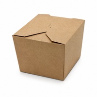 Boîte en papier kraft pour poulet frit, personnalisée, à emporter, pour l'emballage alimentaire, boîte à lunch pour salade