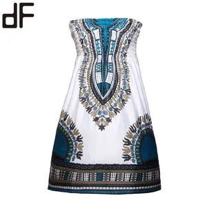 new design elegant dresses 2022 in guangzhou off shoulder boho printed summer african dashiki dress one size fits all dress