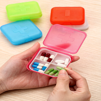 Caja Organizadora de Pastillas Pequeña al por Mayor - Estuche Portátil de Plástico para Joyas, Caja de Viaje de Doble Uso para Pastillas y Pequeños Accesorios