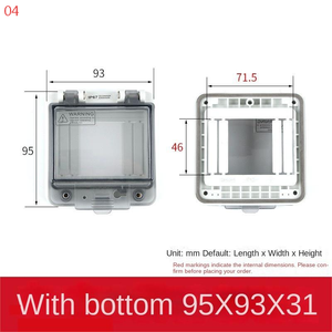 Cubierta transparente para interruptor de aire 04, cubierta protectora transparente IP67 de ABS y PC, adecuada para caja de distribución, de 2 a 18 vías - Product Image 1