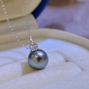 จี้เงินแท้ S925 รุ่น Wenchi 31203DIY ขนาด 10-12 มม. สำหรับใส่ไข่มุกธรรมชาติ 100% แบบเจ้าหญิง  พร้อมสร้อยคอ  ผลิตในจีน - Product Image 1