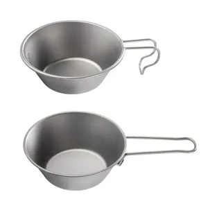 Vajilla Plegable de Aleación de Titanio Ecológica de 300 ml, Diseño <span class=keywords><strong>Sierra</strong></span>, para Acampar al Aire Libre, Picnic, Utensilios Portátiles Duraderos y Ligeros - Product Image 6