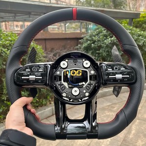 Volante Deportivo Personalizado de Fibra de Carbono y Gamuza para Mercedes-Benz Serie W213 W463 W222 G63 C43 GLS53 GT50 <span class=keywords><strong>A45AMG</strong></span> - Product Image 4