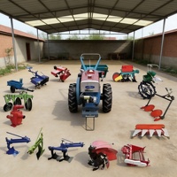 Mini tracteur diesel avec moteur de 8 CV et remorque à essieu unique pour le transport d'engrais dans les petits vergers