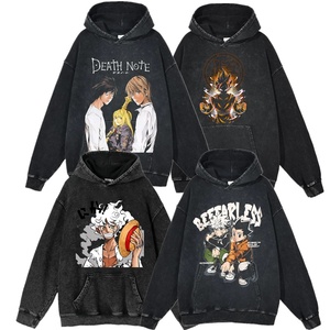 54 Styles <strong>Killua</strong> Zoldyck Death Note Luffy Zoro Goku Academia Heat Transfer Wash Cotton Anime Men's Hooded Hoodies Sweatshirts