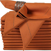 Serviettes carrées brodées pour événements festifs, style européen, linge de table écologique, 12 pièces
