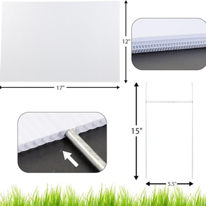 Panneaux de vente de jardin double face avec piquets en PP, résistants aux intempéries, taille et couleur personnalisables, service de découpe - Product Image 5