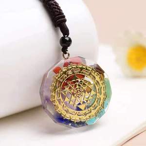 Vendita calda Orgonite pendente Sri Yantra Collana <span class=keywords><strong>chakra</strong></span> per la guarigione regalo - Product Image 4