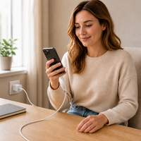 Kabel Data USB-C Tipe-C 3A Pengisian Cepat 480Mbps Transmisi Data Bahan PVC Konduktor Tembaga Murni Ponsel Tablet
