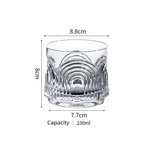 Bicchiere in Vetro Rotondo per Americano Ghiacciato, Capacità 410-550ml, Ecologico e Portatile, Stile Americano per Casa, Regalo, Ristorante e Hotel - Product Image 3