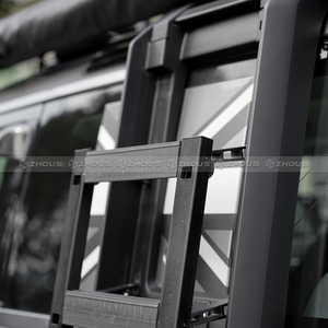 Escalera de techo de aluminio de diseño Zhous, escalera plegable elevable para protección de puerta lateral de coche para Land Rover New <span class=keywords><strong>Defender</strong></span> 90 110 - Product Image 3