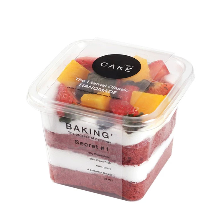 Одноразовая упаковка, прозрачный пищевой контейнер, ПП Пластиковая квадратная коробка для торта