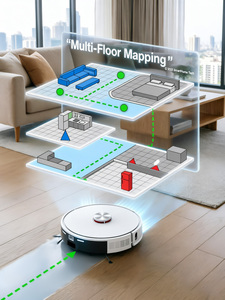 Aspirateur robot intelligent RC330, aspirateur rechargeable avec fonctions humides et sèches, installation automatique, prise EU - Product Image 4